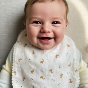 Unisex Newborn Baby Bib – Soft Muslin, Absorbent & Skin Friendly