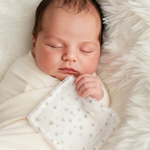 Unisex Kids Designer Bordered Hanky – Soft Muslin, Gentle & Skin Friendly