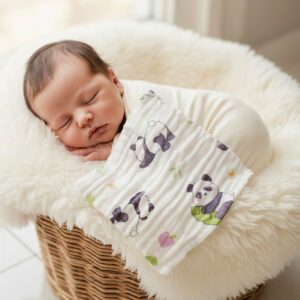 Unisex Kids Muslin Hanky (Pack of 5) – Soft, Breathable & Skin Friendly