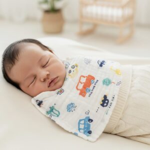 Unisex Kids Muslin Hanky (Pack of 5) – Soft, Breathable & Skin Friendly