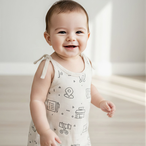 Unisex Kids Cotton Slips – Soft, Comfortable & Skin Friendly (0–2 Years)