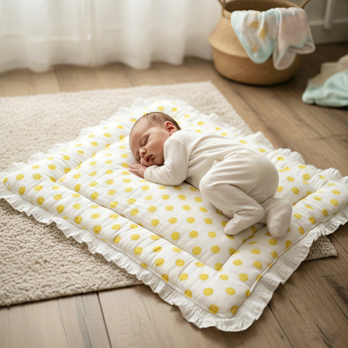 Unisex Newborn Baby Muslin Border Style Quilt (Godadi) – Soft Baby Sleeping Mattress Bed | Skin Friendly Baby Bedding