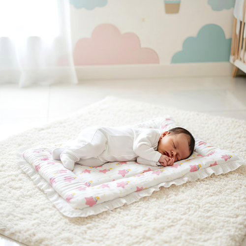 Unisex Newborn Baby Muslin Border Style Quilt (Godadi) – Soft Baby Sleeping Mattress Bed | Skin Friendly Baby Bedding