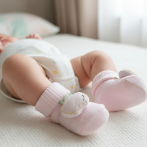 Unisex Born Baby Soft Cotton Socks for 3–9 Months – Anti-Slip Cute Design Baby Socks