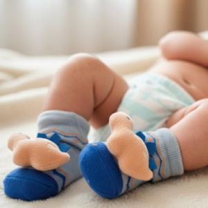 Unisex Born Baby Soft Cotton Socks for 3–9 Months – Anti-Slip Cute Design Baby Socks
